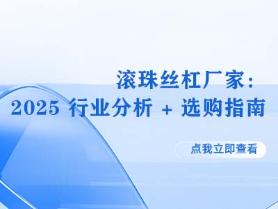 滚珠丝杠厂家：2025 行业分析 + 选购指南